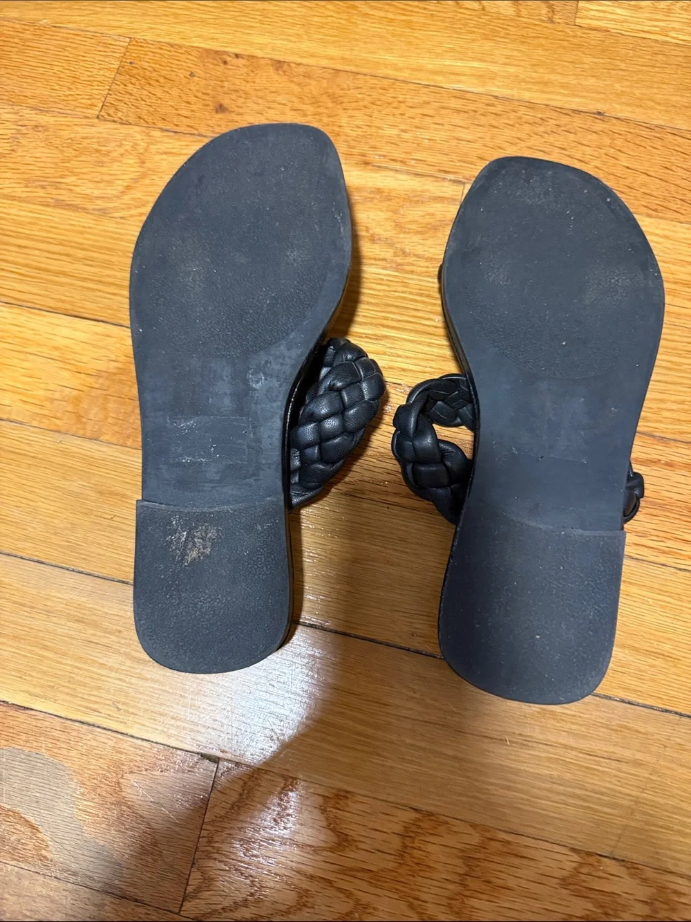 DV Black Braided Slide Sandals